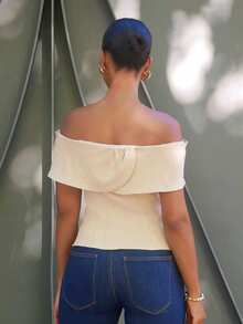 Yess Loren Women's One Shoulder Metal Button Front Placket Shirt, One Shoulder Elegant Women's Shirt, Business Casual Women's Clothing, Women's Teacher Clothing