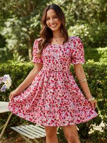 KARISMINA 夏季休闲约会连衣裙，适合假日外出、女士吊带连衣裙，饰有度假海鲜图案印花，也适合办公室穿着、复古风格连衣裙、教师装、约会连衣裙、婚礼季连衣裙、姐妹下午茶聚会连衣裙、节日连衣裙、母亲节连衣裙、音乐节连衣裙、女士休闲连衣裙、波西米亚风服装。 - 粉色 - 查看 2