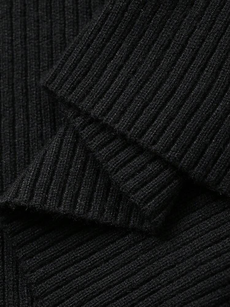 Women's Autumn 3D Floral Decor Fitted Sweater Dress