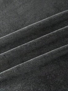 EgrlEra Áo nỉ trùm đầu màu đen dành cho nữ có cổ lông thú giả và trang trí bằng kim loại - màu đen - Xem 6