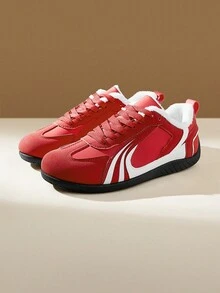 CUCCOO EASI Women's Sneakers New Autumn/Winter Plush Skateboard Shoes, Hidden Wedge Heel Racing Shoes