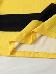 ROMWE MEN Prep Men's Sparkling Diamond Print Striped Long Sleeve T-Shirt - Black - View 4