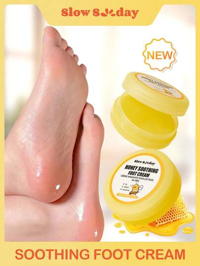 Slow Sunday Honey Soothing Foot Cream, Foot Care, Foot Cream Moisturizing, Nourishing, Suitable For Dry & Cracked Feet And Heels, Makes Feet Smooth & Soft, Cozy Winter Styles, Suitable For Winter, Y2K,, For Valentine's Day, Valentines Gift, Valentines Day Gift, Ideal For Party
