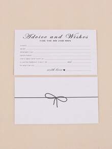 50 piezas - Tarjetas de consejos y deseos para las nuevas parejas Sr. y Sra., novia y novio, recién casados, tarjetas de consejos de boda perfectas para decoraciones de la recepción de bodas/fiesta de duchas nupciales - Blanco - Ver 11