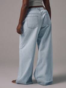 MUSERA Plus Size Wide Leg Denim Jeans Everyday Flattering Core Denim Fall Autumn - Blue - View 6