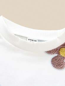 SHEIN Explorewe 2pcs Young Girls Cute Colorful Floral Print Ribbed Cuff & Hem Casual Long Sleeve Sweatshirt, Paired With Green Thermal Lined Pants With Center Stripe Design, Whole Set Versatile Casual Style, Soft & Comfortable Fabric, Suitable For Outings, Streetwear, Christmas Girls Pants And Top Flower Set Summer Outfit Kids Toddler Co Ord Young Girl Outfit Set Flare Pants Set Kids - Multicolor - View 5