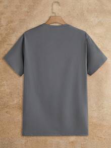 HIMLAND Men Summer 3-Pack Solid Color Round Neck Knitted Casual Short-Sleeve T-Shirt - White - View 7