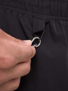 Men's Cargo Shorts Sports Casual Weightlifting Durable - Black - View 5
