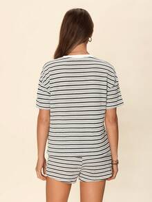 SHEIN LUNE Women Two Pieces Outfits For Daily Wear Island Vacation Outfits - Multicolor - View 2