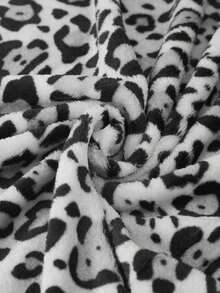 PETSIN 1pc Grey Leopard Printed Pet Blanket - Multicolor - View 5
