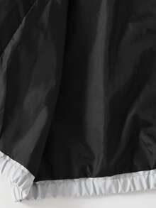 Boys' Casual Letter Graphic Print Jacket - Black - View 6