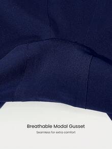 1 paquete de bragas tipo short de cintura alta GLOWMODE para uso diario y casual - Dark Blue - Ver 4