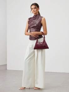 SHECARRY Women's Fashionable Everyday Casual Shoulder Bag - Red - View 11