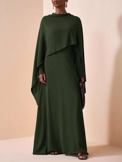 Zivah In The Early Autumn Of , The New St. Patrick's Day Style Features A Western Style, A Nomadic Style, A Style For Birthday Parties, A Graduation Season, A College Style, A Basic And Versatile Style For Daily Outings, A Casual Vacation, A Cruise Trip, A Beach And Seaside Sunbathing, A Popular Street Style, Green Elegant Dress Women Cape Dress