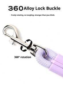 PETSIN 1 Piece Pet Dog Lead Universal Dog Walking Chain Anti-Explosion Shock Walking Dog Chain Nylon Round Rope Outdoor Dog Walking Rope Lead Pet Supplies - Multicolor - View 5