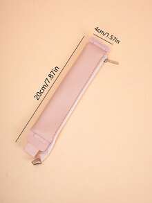 1 pieza Estuche de bolígrafo de cuaderno de PU con banda ajustable, bolsa con cremallera y elástica para bolígrafos, estuche para cuadernos, diarios, planificadores y libros, funda de unicolor para cuaderno de bolígrafo, portabolígrafos, regreso a la escuela (varios colores disponibles)