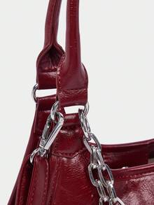 SHECARRY Women's Fashionable Everyday Casual Shoulder Bag - Red - View 7