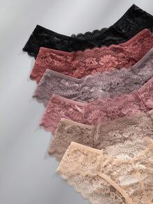 12件套无缝蕾丝边舒适性感内裤