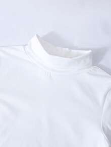 SHEIN Sparklyn 秋冬款青少年女孩休闲T恤和连体裤套装 - 淺藍色 - 查看 6