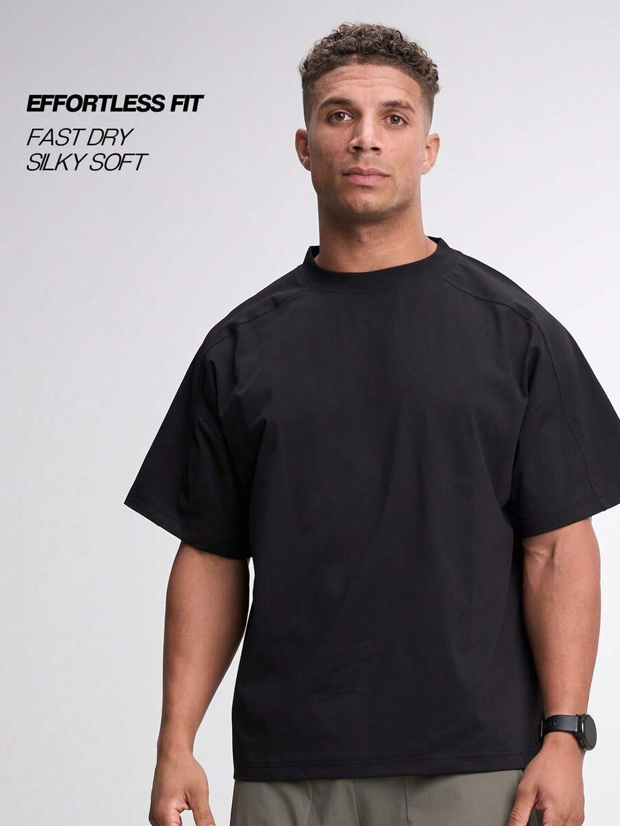 Men's Casual Versatile Letter Print Oversized Sports T-Shirt