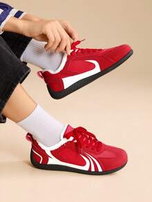 CUCCOO EASI Women's Sneakers New Autumn/Winter Plush Skateboard Shoes, Hidden Wedge Heel Racing Shoes