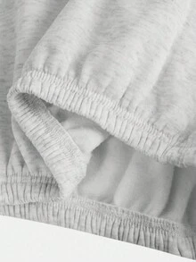 SHEIN Girlism Teen Girls Casual Loose V-Neck Pullover Hoodie & Printed Drawstring Waist Sweatpants 2-Piece Set, Autumn/Winter - Light Grey - View 11