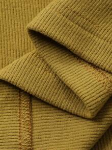 DAZY 女士简约针织修身长裙家居服 - 橄欖綠 - 查看 9