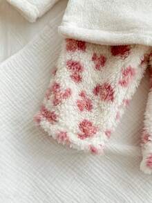 SHEIN 新生女婴可爱休闲卡通印花长袖运动衫和裤子套装