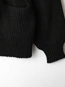 GlowEve New V-Neck Cardigan For Women, European & American Style Color Blocking Elegant Minimalist Fashion Knitted Sweater Fall Winter Cloth For Women