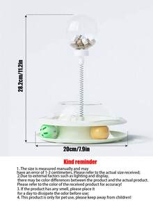 PETSIN 1 Cat Toy With Rotating Food Dispenser; A Wand To Tease The Cat; A Spring Toy For Cats; A Self-Entertainment Toy To Relieve Boredom Pets; Pet Supplies. - Multicolor - View 13