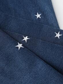 GlowEve 女士时尚星星刺绣喇叭牛仔裤