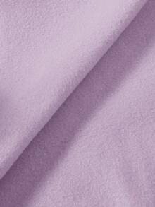Attitoon Summer Simple Casual Solid Color Pullover Hooded Long Sleeve Fall And Winter Sweatshirt Without Drawstring Oversize - Mauve Purple - View 6