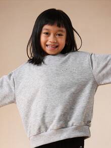 SUMWON Kids Fashion East Coast New York Collegiate Style Sweatshirt Academy Collection Fall Winter French Terry Pullover Sweatshirt - Grey - View 5