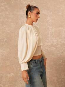 Lumalex 早春女士夸张泡泡袖衬衫，垂坠感十足，适合度假、生日、婚礼、婚礼派对、夏季假日、海滩等场合，尽显奢华格调，低调奢华，适合舞会、聚会、宴会、优雅老派、性感女郎、锐舞派对、音乐节等，层次丰富，适合宰牲节派对等场合。 - 白色 - 查看 7