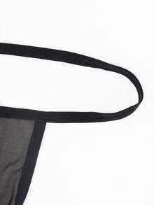 DrisQ 1pc Men's Sexy Black Mesh Sling Underwear - Black - View 3