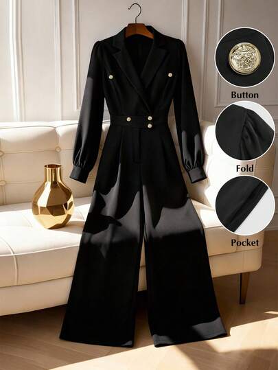 GlowEve CURVE 大码优雅简约女士连体裤，适合通勤