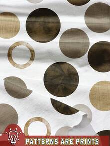 SHEIN LUNE 2 件套女士休闲波尔卡圆点图案圆领吊带背心和短裤套装，适合夏季