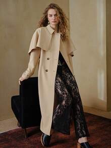 MOTF STUDIO 时尚可拆卸扣带中长款风衣 - 卡其色 - 查看 6