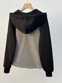 Franclia 女式春秋拉链连帽夹克、长袖开衫 - 彩色 - 查看 2