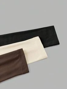 Tseoso 3 件 95% 纯棉女式宽领紧身长袖长款 T 恤套装，适合春秋冬季，休闲，舒适别致，修身百搭，复古，温柔女孩，适合日常穿着，室内外，返校，秋季女装，百搭，礼物 - 彩色 - 查看 5