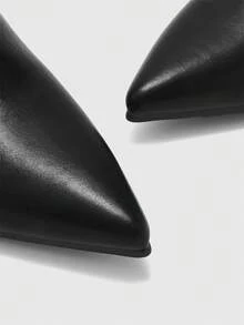 CUCCOO BIZCHIC Botas altas de tacón alto versátiles y de uso diario para mujer - Negro - Ver 7