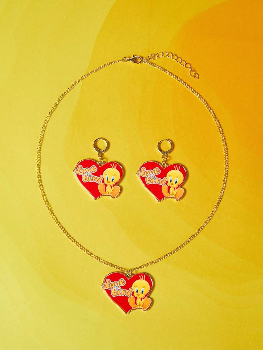 LOONEY TUNES X SHEIN Women Chain Necklaces - Gold - View 1