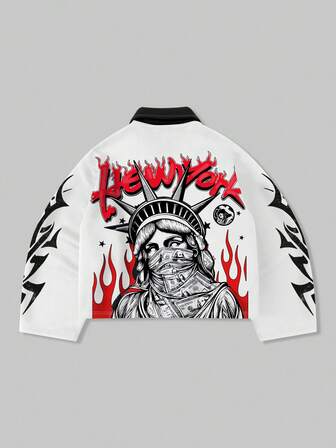 Street Life Men's Fashionable Printed Jacket, Autumn