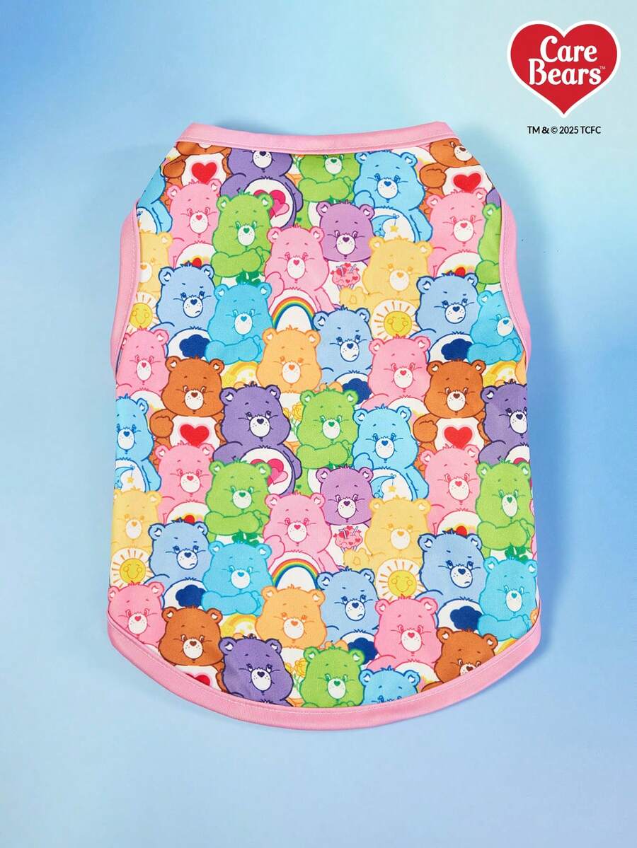 Care Bears X PETSIN 1 件泰迪熊印花甜美可爱舒适弹性宠物猫狗通用狗背心 - 彩色 - 查看 1