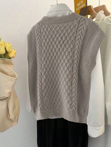 Franclia 女士百搭显瘦优雅休闲上衣，适合初秋穿着 - 卡其色 - 查看 2