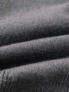 Souflis Souflis 6-9 Months Baby Girls Warm Outfit, Baby Girls Winter Warm Knitted 2 Pieces Set, Cute Bow Sweater And Pleated Skirt Set, Comfortable Soft And Skin-Friendly - Dark Grey - View 5