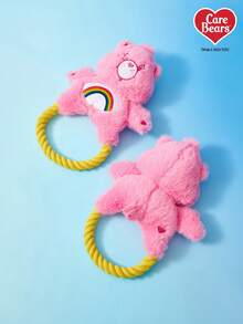 Care Bears X PETSIN 粉色心形熊形狗狗玩具，内置BB弹音效，可用于互动玩耍、磨牙和清洁牙齿。 - 粉色愛心熊 - 查看 5