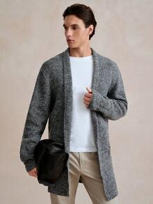 Manfinity CityGents Men's Casual Long Sleeve Cardigan, Versatile For Autumn