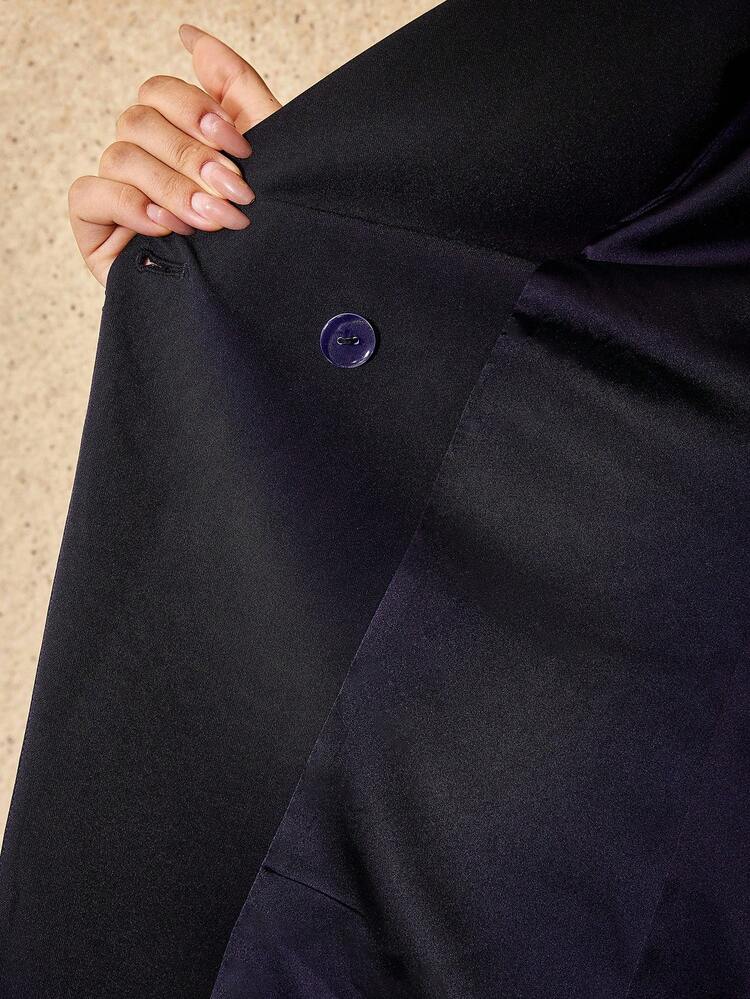 PLUS SIZE CLASSIC BUSINESS NOTCHED COLLAR BLAZER/WINTER