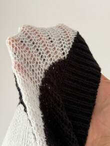 SHEIN CURVE+ 大码女式露肩条纹套头毛衣